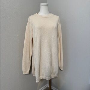 Cozy Cream Knit Sweater and shorts set - L - NWT